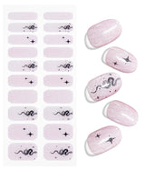 JMEOWIO Nagelfolie UV Hartend Schlange Stern UV Gel Nail Strips Nagelsticker Nagelaufkleber Nail Art Decoratie Nageldesign Zubehör