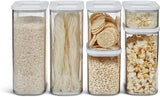 Mepal Set van 6 voorraadpotten met deksel - rechthoekige voedselcontainers - plastic keukenorganizer - luchtdichte voorraadcontainers - 2x 2000 ml, 2x 1000 ml, 1x 1500 ml en 1x 425 ml - Wit Naty Shop voedselbewaardozen wit 6-delige set