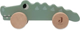 Jollein 112-001-67090 Houten speelgoed op wielen, groen Babyspeelgoed Naty Shop Croco