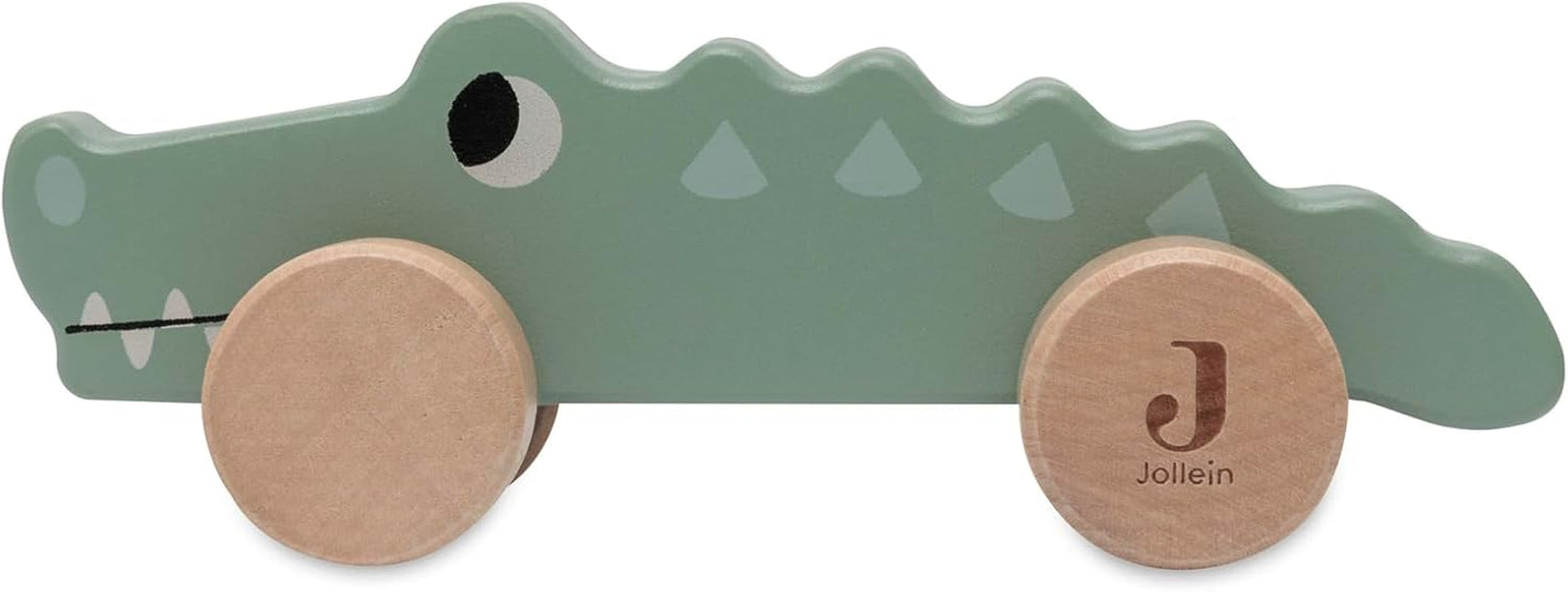 Jollein 112-001-67090 Houten speelgoed op wielen, groen Babyspeelgoed Naty Shop Croco