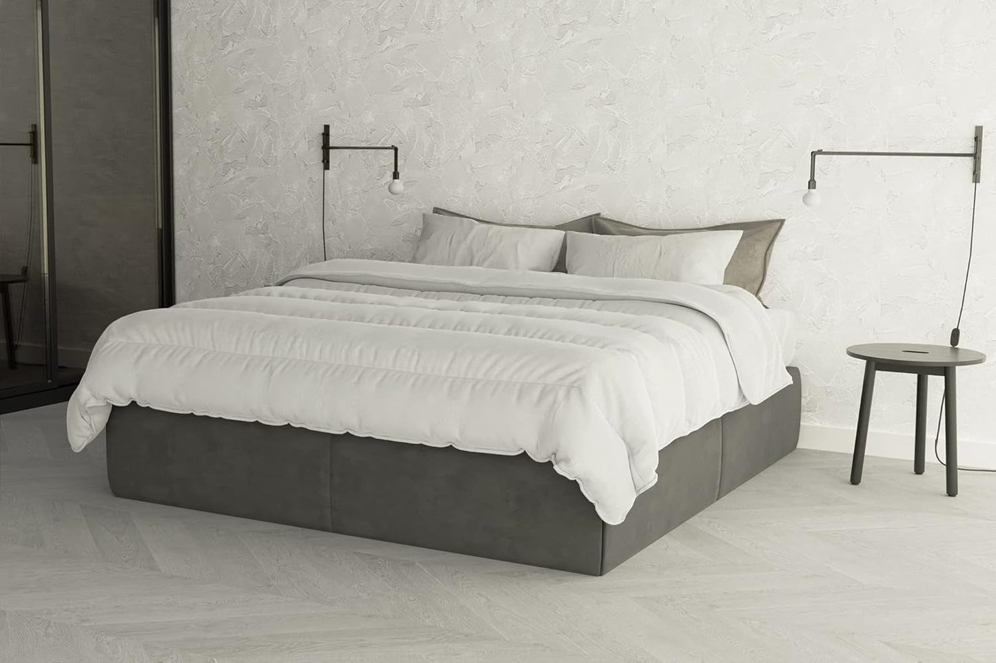 Italiaans beddengoed Prestige White Winter Quilt, 100% microvezel, dubbel, 250X200Cm Dekbedden en dekbedden Naty Shop