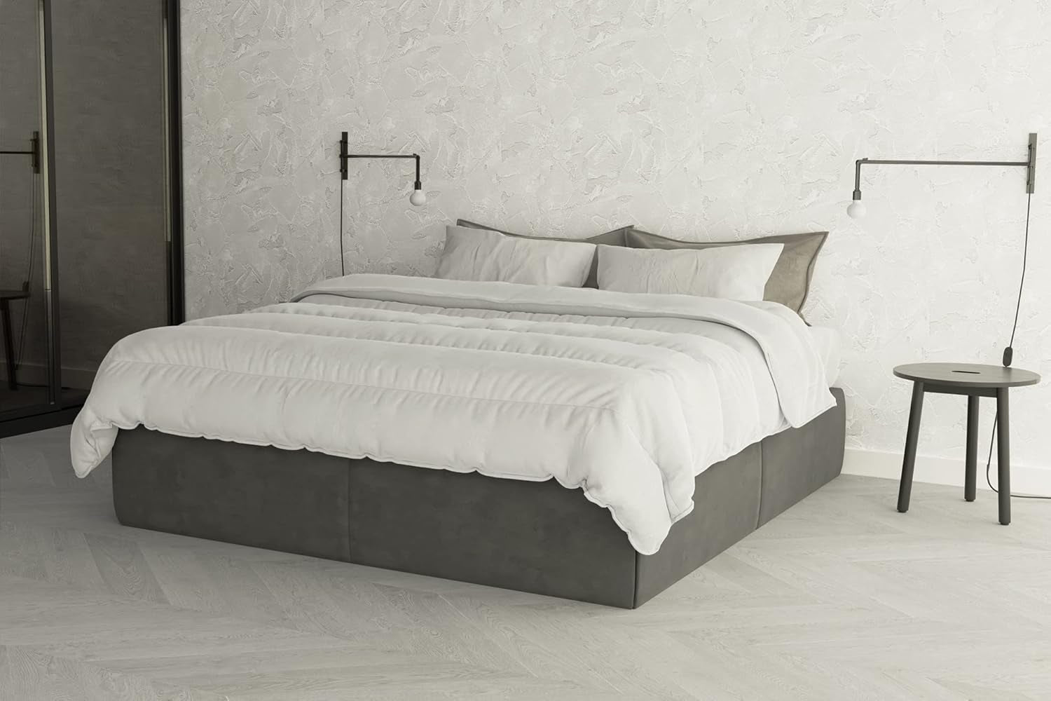 Italiaans beddengoed Prestige White Winter Quilt, 100% microvezel, dubbel, 250X200Cm Dekbedden en dekbedden Naty Shop