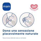 MAM Air Nachtfopspeen 6-16 maanden (2-pack) MAM-fopspeen 6-16 maanden, Glow In The Dark voor de gevoelige huid, babyaccessoire 2-pack met siliconen speen- en fopspeenhouder, neutraal/groen