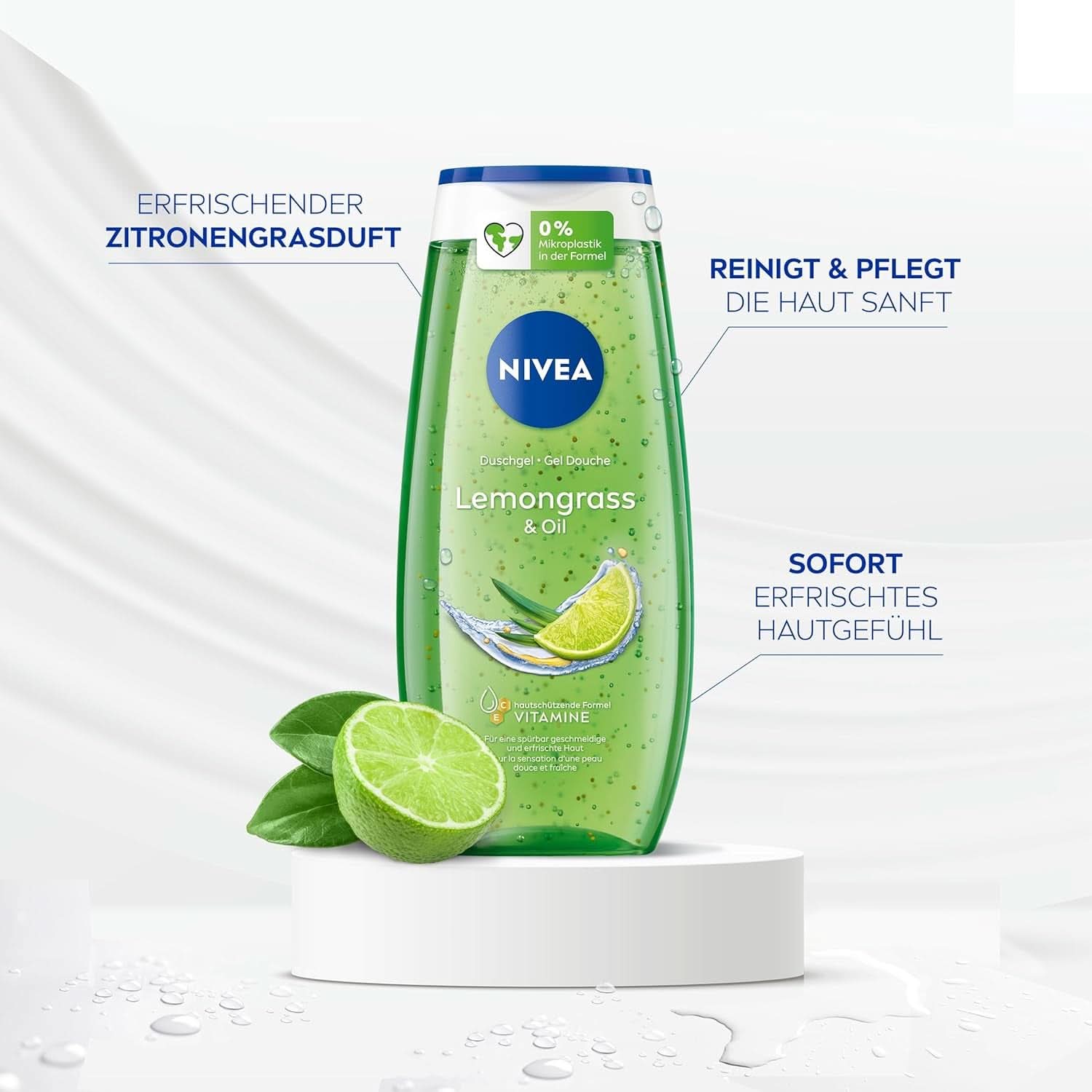 NIVEA Citroengras En Olie douchegel, 250 ml Douche en bad Naty Shop