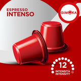 Gimoka Kaffeekapseln Espresso Intenso, Intensität 12/13-100 Kapsel - Compatibel met Nespresso* Haushalts-Espressomaschinen - 100 Stück (10 x 10 Getränke) - Hergestellt in Italien