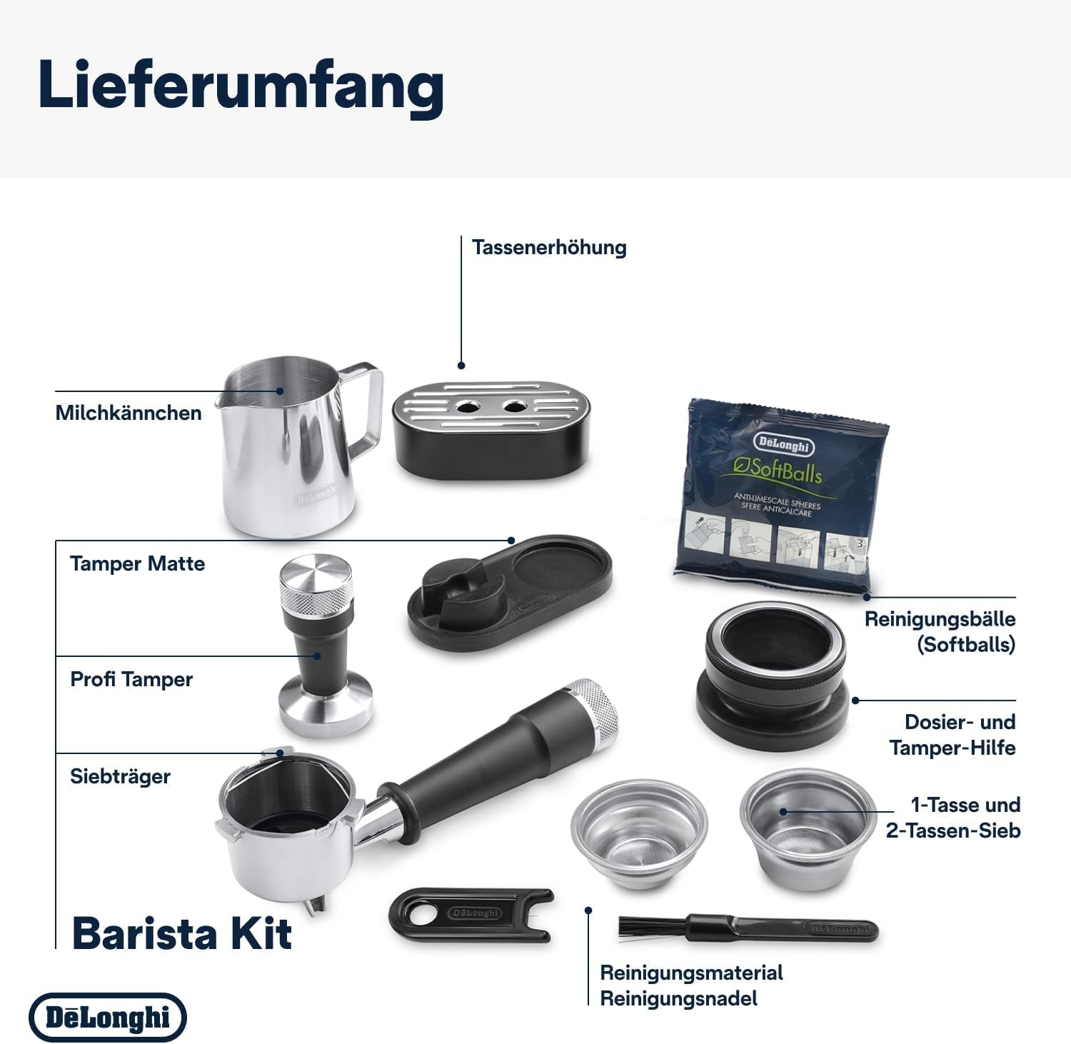 De'Longhi La Specialista Arte EC9155.MB portafilter espressomachine met molen, 8 maalstanden, 15 bar druk, 3 temperatuurstanden, melkopschuimer, 1550W, 1,7L tank, RVS/zwart, inclusief barista kit