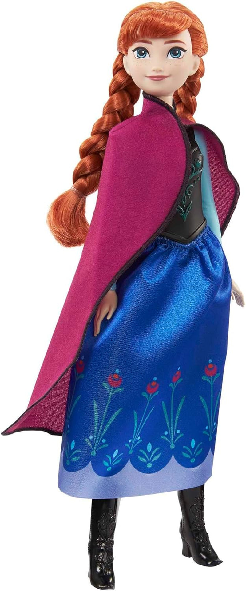 Mattel Disney Princess Anna-pop, The Ice Queen-pop, Gekamd haar, Mobiel, In reispak, Afneembare cape, Disney-cadeaus, 3 jaar oud speelgoed, HLW49 Naty Shop-poppen
