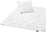 Traumnacht Cosy - Beddenset 4 seizoenen, 1 x gedeeld dekbed 135 x 200 set en 1 x kussen 80 x 80 cm, Ã-ko Tex gecertificeerd, wit, ontwikkeld in Duitsland, (pak van 2) Quilts en quilts Naty Shop All Seasons Mono dekbed 135 x 200 set