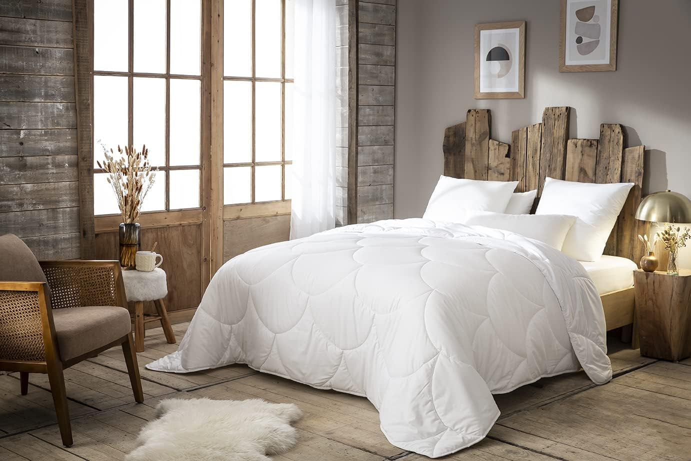 Abeil 15000000538 Douceur Infinie dekbed, warm, polyester, wit, wit, 240 X 260 Cm Quilts en quilts Naty Shop 240 X 260 Cm
