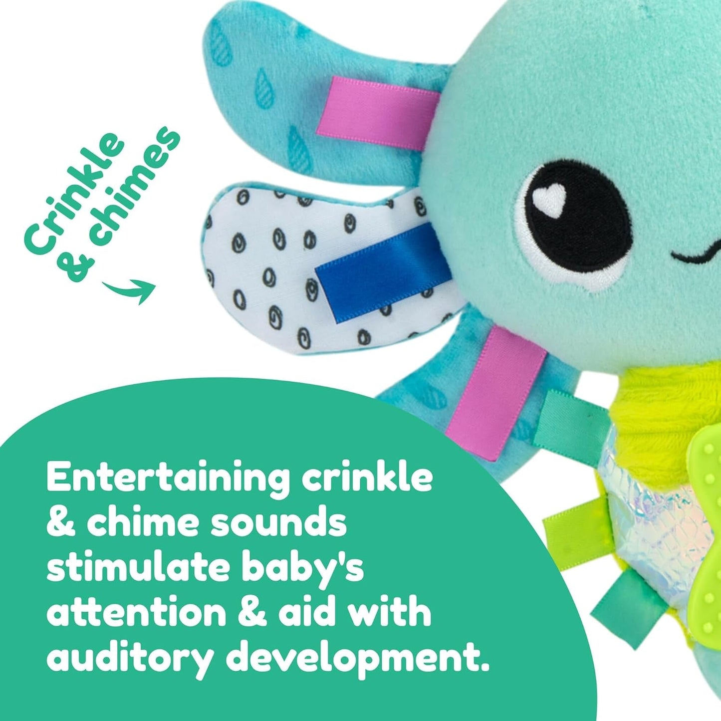 LAMAZE Alise Axolotl - Clip & Go kinderwagenspeelgoed - Zintuiglijk babyspeelgoed - 0-6 maanden vroeg leerspeelgoed - Vakkundig ontworpen voor pasgeborenen - Kraamcadeaus Bebe Naty Shop Speelgoed