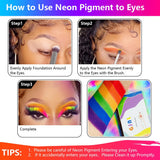 Neon Fosfor Pigment Pulver Für Nägel Lidschatten - 12 Kleuren Neon Nagel Glitzer Augenpulver Maniküre Halloween Neon Make-Up Decoratie Nail Art Staub Pigment