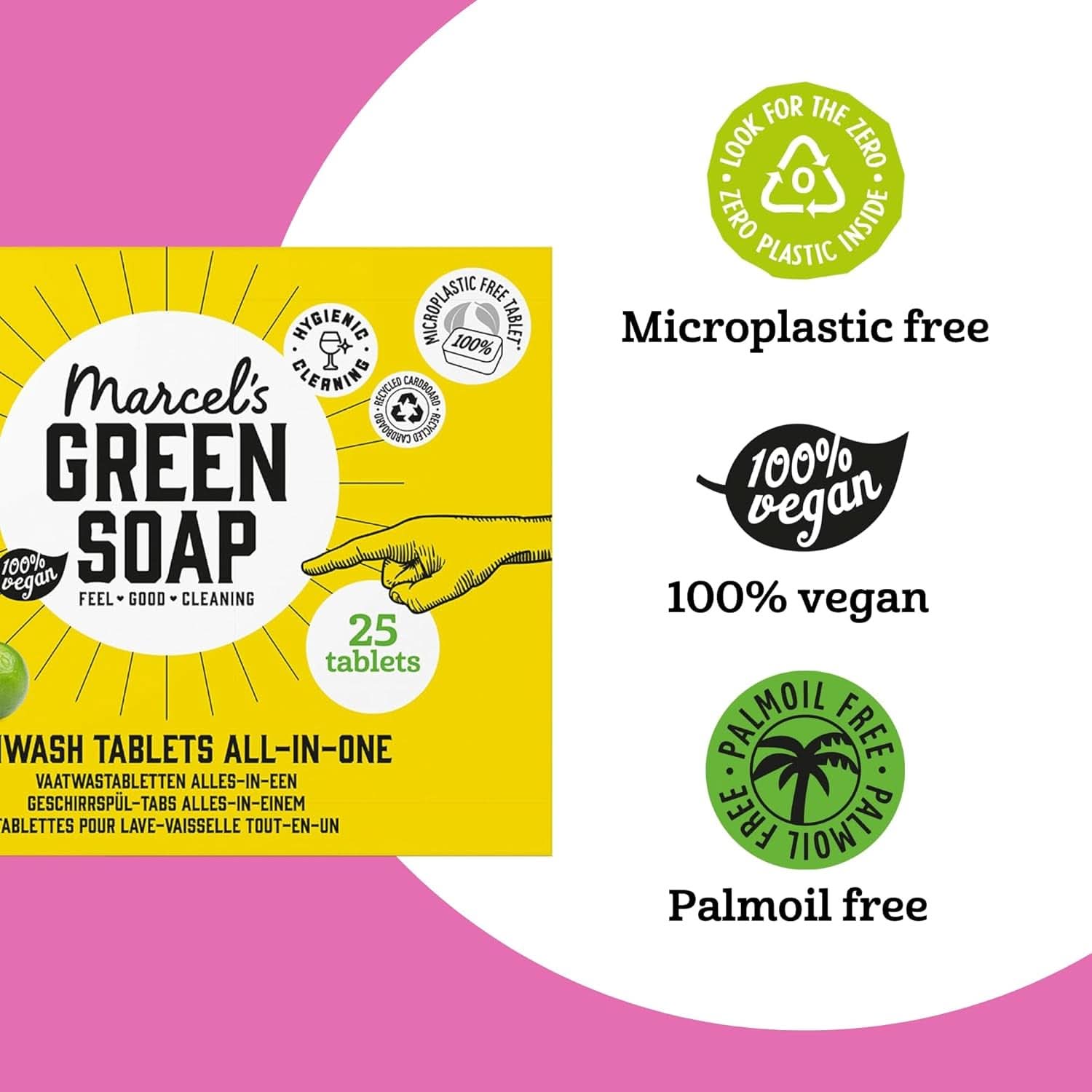 Marcel'S Green Soap Vaatwastabletten All-In-One - Grapefruit & Limoen - 25 stuks Keukenwasmiddelen Naty Shop