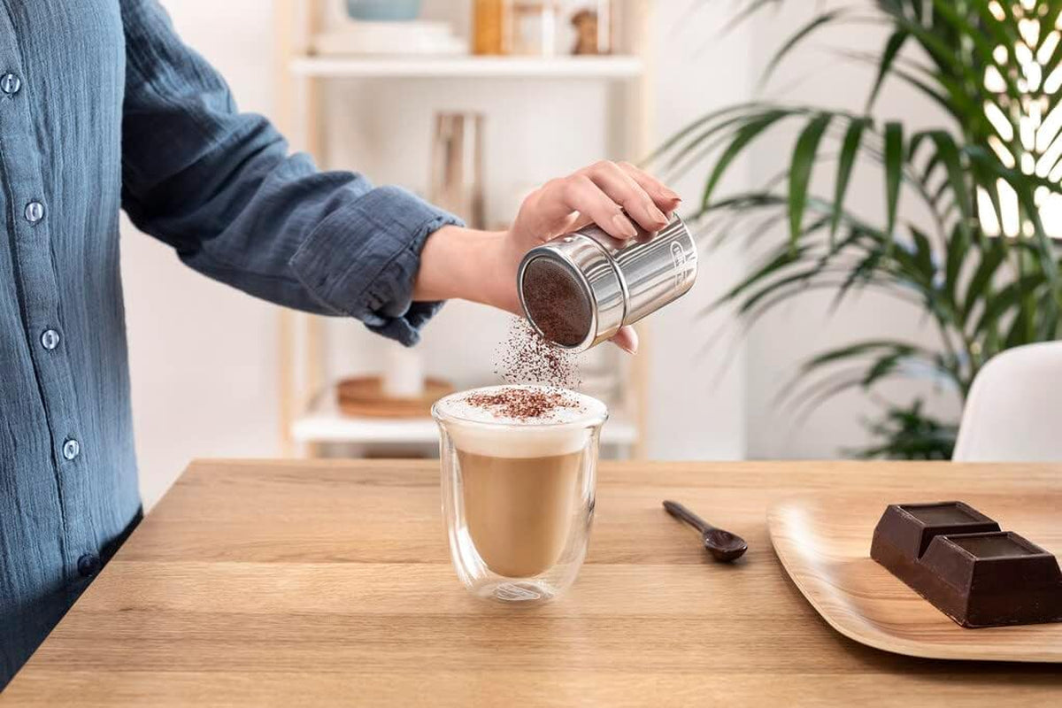 De'Longhi DLSC061 roestvrijstalen cacaoshaker, 175 ml, zilver
