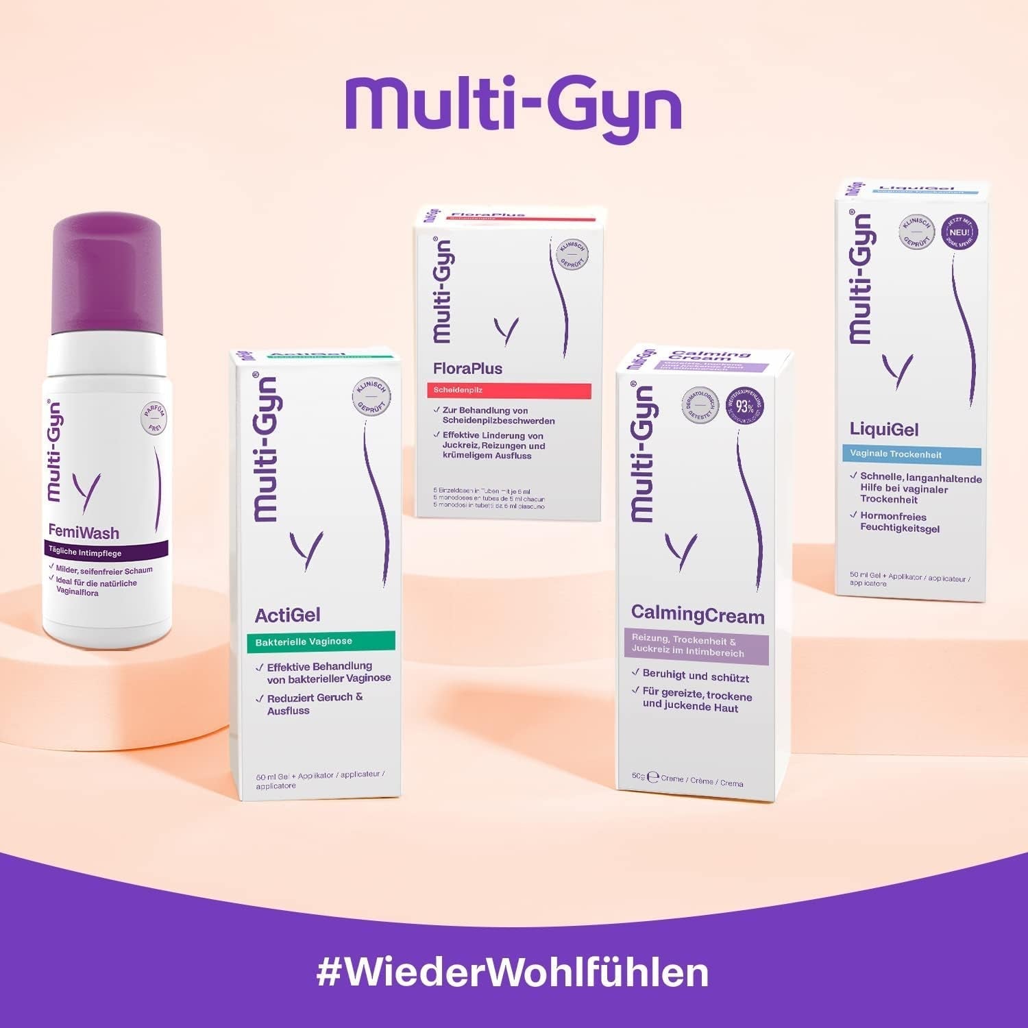 Multi-Gyn Intifresh, intieme doekjes voor uitwendig gebruik, 12 vochtige doekjes