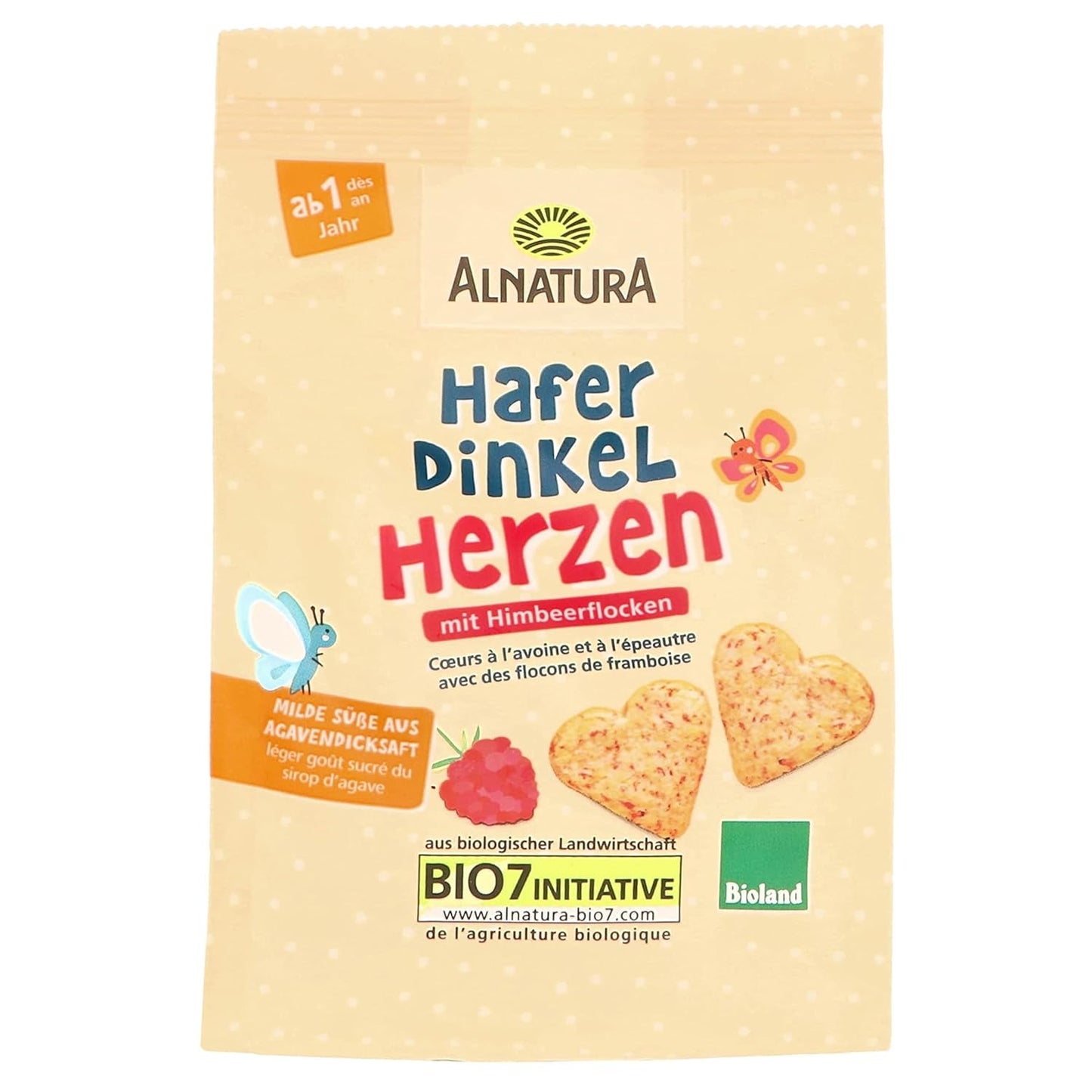 Biologische haver- en speltharten, vanaf 1 jaar, 125 g