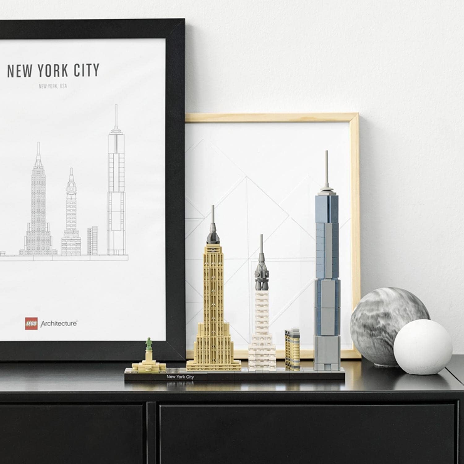 LEGO Architecture New York City Set, Skyline-modelset met World Trade Center en Vrijheidsbeeld, knutselwerkjes voor volwassenen, huis- en kantoordecoratie, cadeaus voor vrouwen en mannen 21028 Bouwsets Besuche in LEGO-Store