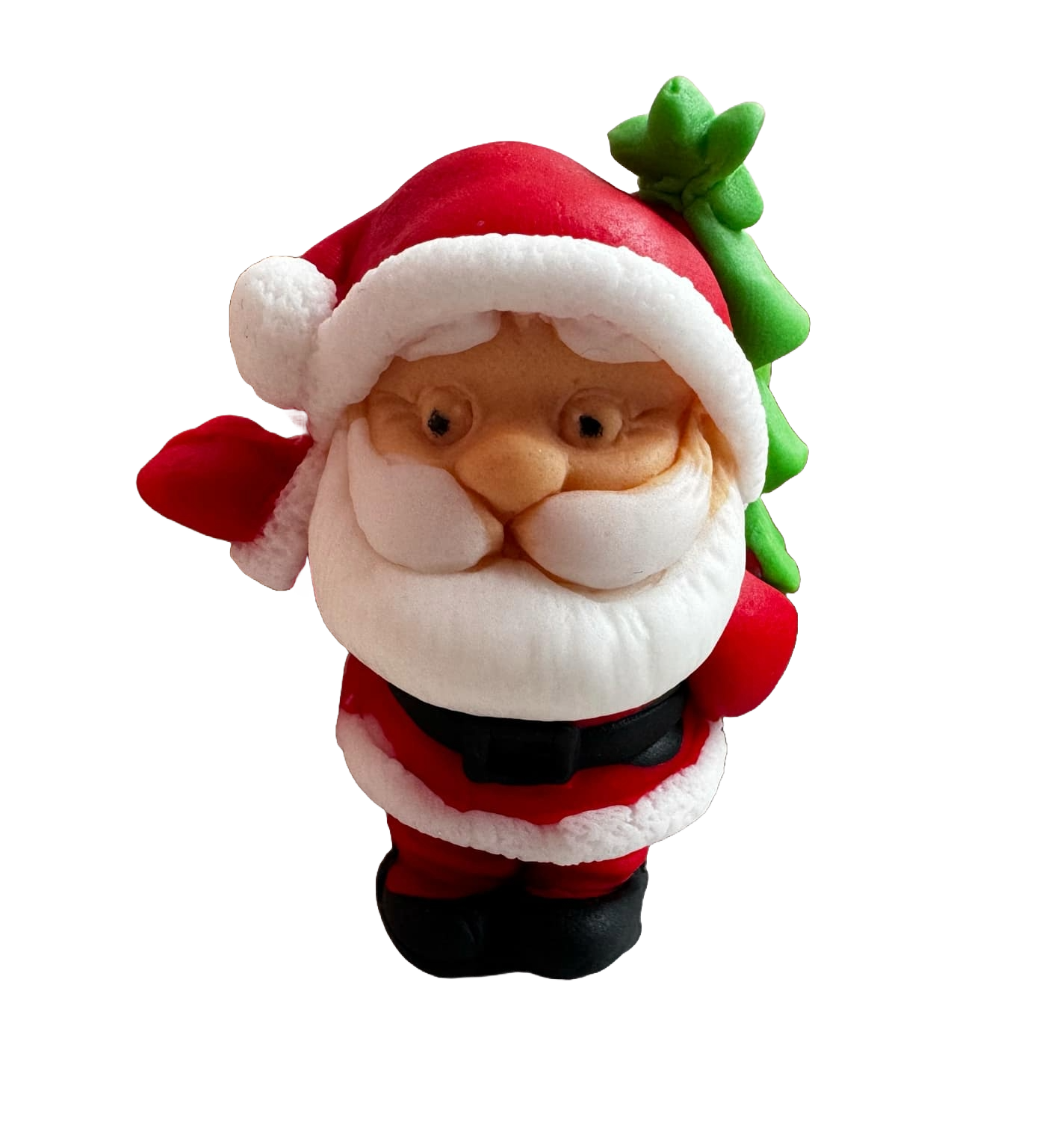 Eetbare suikerpasta decoratie, Kerstman met kerstboom Suikerpasta Decoraties Naty Shop