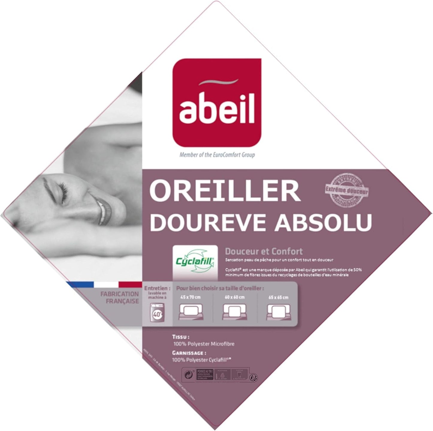 Abeil kussen Dourêve, wit, 45 X 70 Cm, 1 stuk (1 stuk) Naty Shop standaard kussens