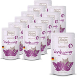 MjAMjAM - Premium natvoer voor katten - Wellness - Spijsvertering - Kip, verpakking van 12 (12 x 125 g), graanvrij