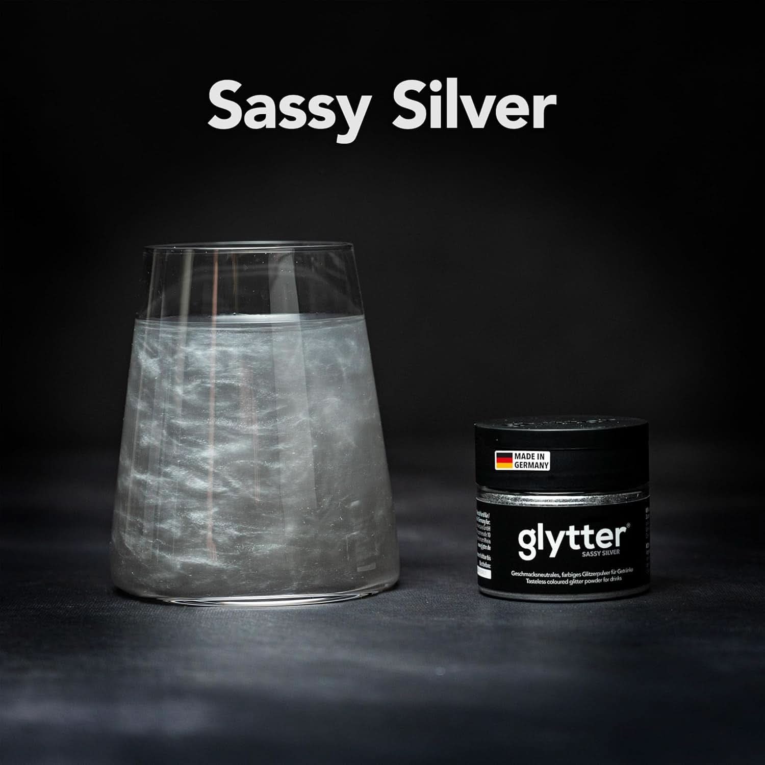 Glitterglitterpoeder voor drankjes (zilver) - Eetbare glitters voor drankjes, 10 gram Glitter Naty Shop