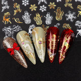 9 Blatt Nagelsticker Weihnachten Nagelaufkleber Selbstklebend Weiß Rentier Schneemann Nail Art Sticker Decoratie Nageldesign Zubehör