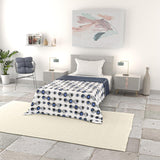 Basic zomerdeken, microvezel, jeansstrepen, 200X240Cm Quilts en quilts Naty Shop Optica 200X240Cm