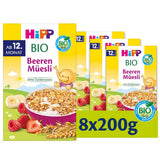 HiPP Bio Beeren-Müesli (8 x 200 g), ab 12. Monat, ohne Zuckerzusatz, onder fijne Stückchen - leicht zu kauwen, in de beste Bio-Qualität