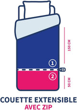 Bleu Câlin kinderdekbed 140X(150+50) Cm Speciaal voor kinderbedden, gehard dekbed uitbreidbaar tot 140X200 Cm, wasbaar op 95°, wit Dekbedden en dekbedden Naty Shop