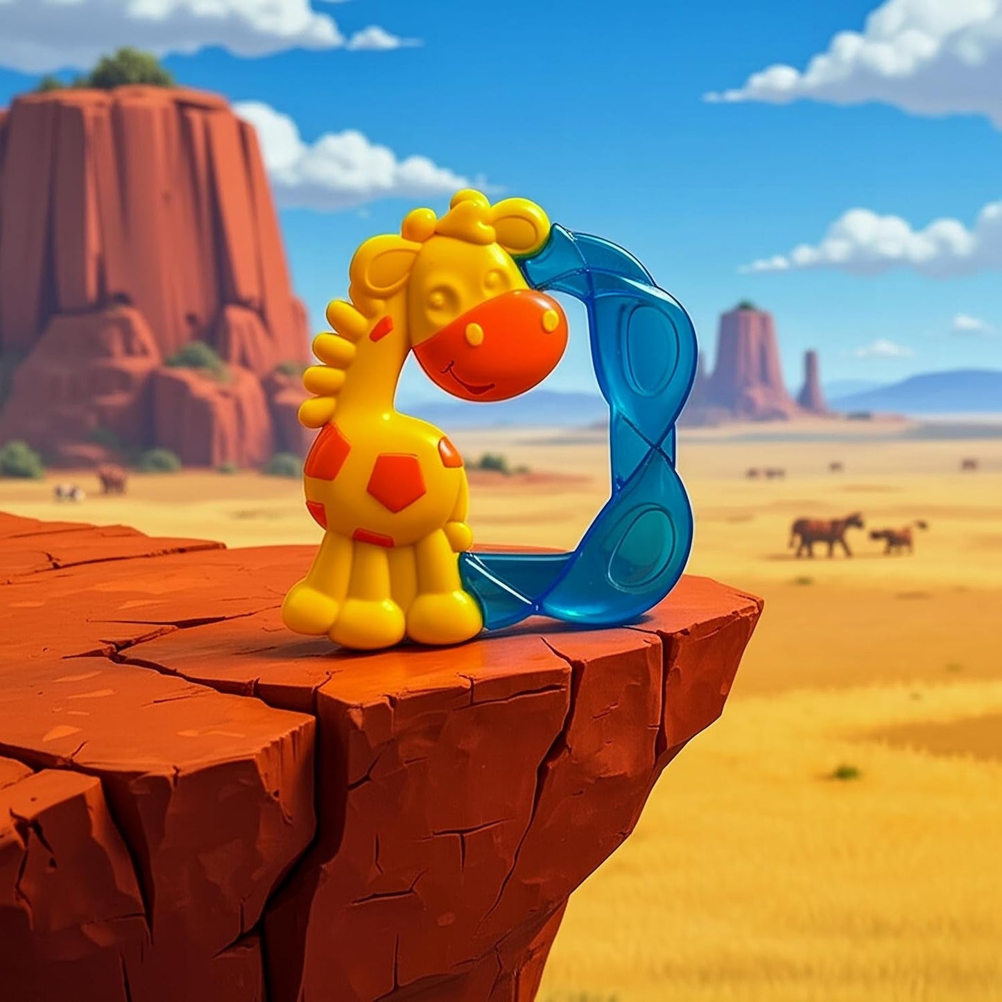 Playgro Jerry Giraffe Bijtring - Baby Bijtring - Siliconen Baby Bijtring - Siliconen Bijtring - Tandjes Hulp - Siliconen - Baby Bijtring - Kleurrijk