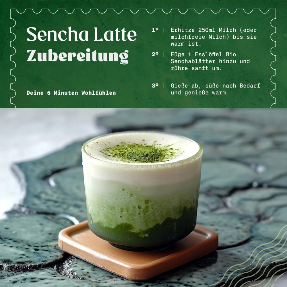 Naturalebio Japanse Sencha-thee - 200 g Biologische groene thee - 100% pure en natuurlijke Sencha groene thee - losse bladeren van de eerste oogst - biologisch product geteeld in Japan