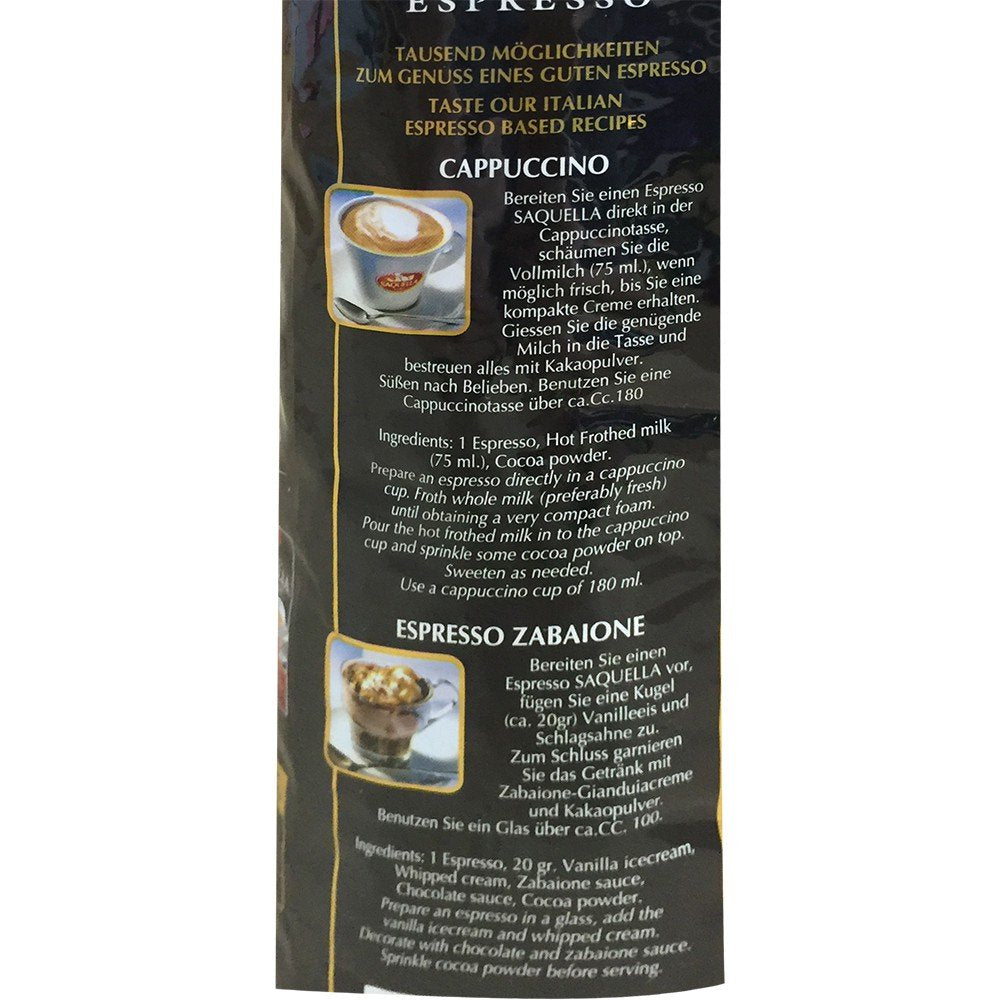 Kafffe, Bar Italia Espresso, gran crema (1 kg, zak), verpakking van 1