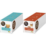 Flat White, 48 Kaffeekapsels, Arabica en Robusta Bohnen & Latte Macchiato Caramel, 48 Kaffeekapsels