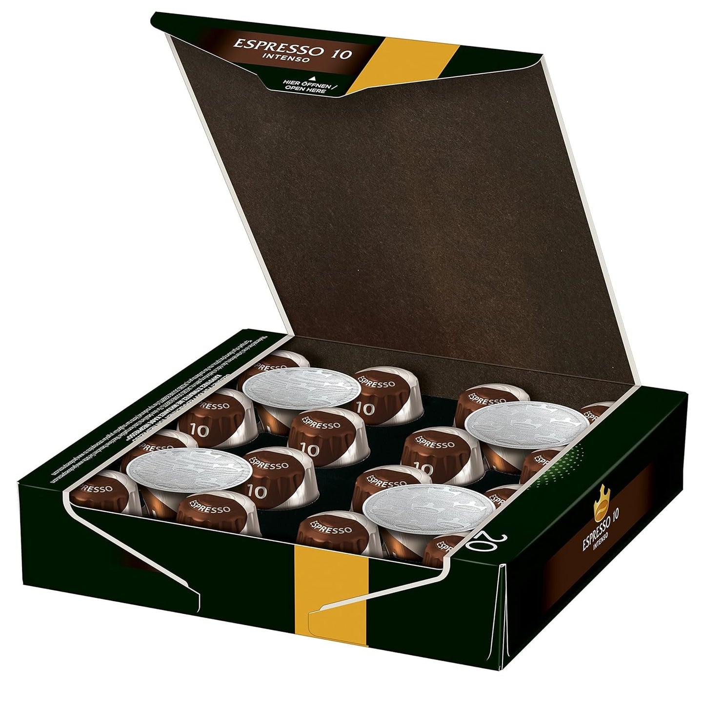 Kaffeekapseln Espresso Intenso, Intensität 10 van 12, 10 x 20 Getränke & Kaffeekapseln Lungo Decaffeinato- Intensität 6- 200 Nespresso compatibel Kapseln, 10er Pack, 10 x 20 Getränke