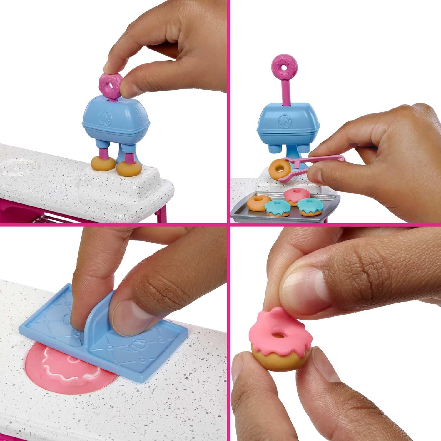 Barbie Malibu Roberts-pop en 18-delige bakset, inclusief speeldeeg en donut-, croissant- en muffinvormpjes, voor kinderen vanaf 3 jaar, HJY19