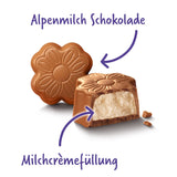 Milka Little Thank You Chocolates 12 x 44g, fijne melkroomchocolaatjes omhuld met Alpenmelkchocolade (pak van 5)