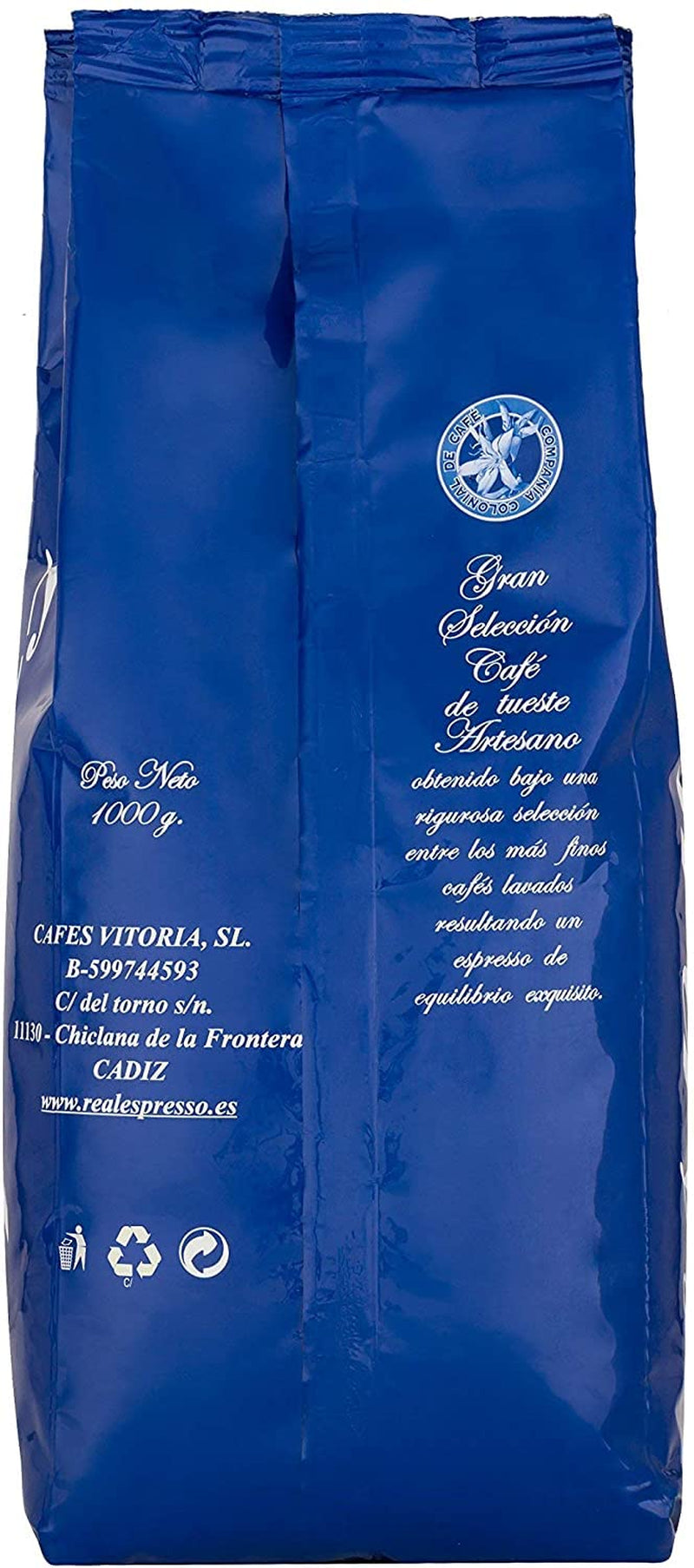 Cafeïnevrije koffiebonen 1 kg natuurlijk 100% - Espresso Intense smaak uit Colombia en Brazilië.