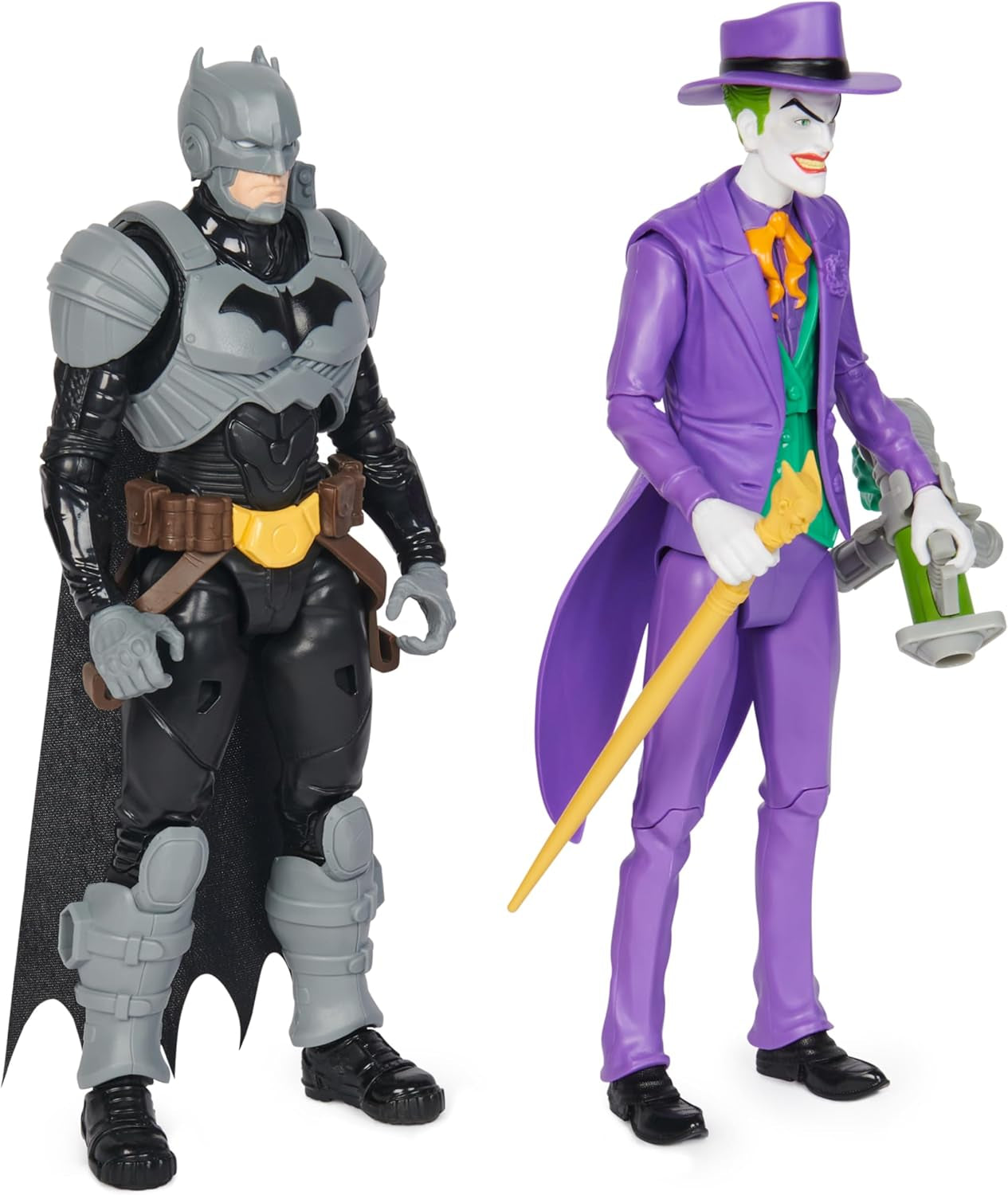 DC Batman Adventures Batman Vs the Joker actiefigurenset, 30 cm - 2 volledig beweegbare figuren met 12 versnellingen voor spannend rollenspel, speelgoed voor 4+ kinderen Actiefiguren Naty Shop