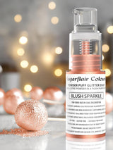 Sugarflair Pump Powder Spray, Glitter, Blush, Glitter - kleurstof voor cake, spray zonder spuitbus voor cakes, muffins en meer - 10 g