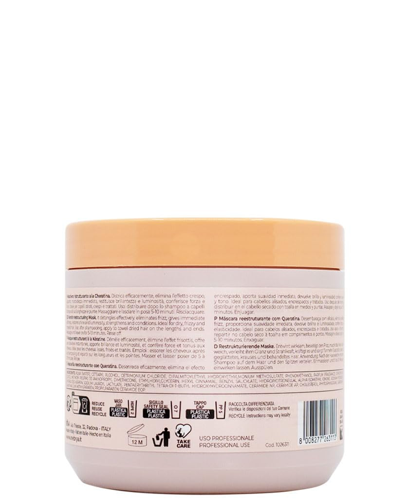 Herstructurerend masker met Keratine Ice Cream. Herstructurerend haarmasker, 500 ml Naty Shop haarmasker