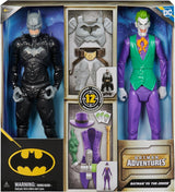 DC Batman Adventures Batman Vs the Joker actiefigurenset, 30 cm - 2 volledig beweegbare figuren met 12 versnellingen voor spannend rollenspel, speelgoed voor 4+ kinderen Actiefiguren Naty Shop