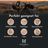 Espressobonen Martermühle Bike 500g Sterk | Arabica/Robusta | Smaken: Macadamianoten, melkchocolade | Licht gebrande hele espressobonen, lage zuurgraad