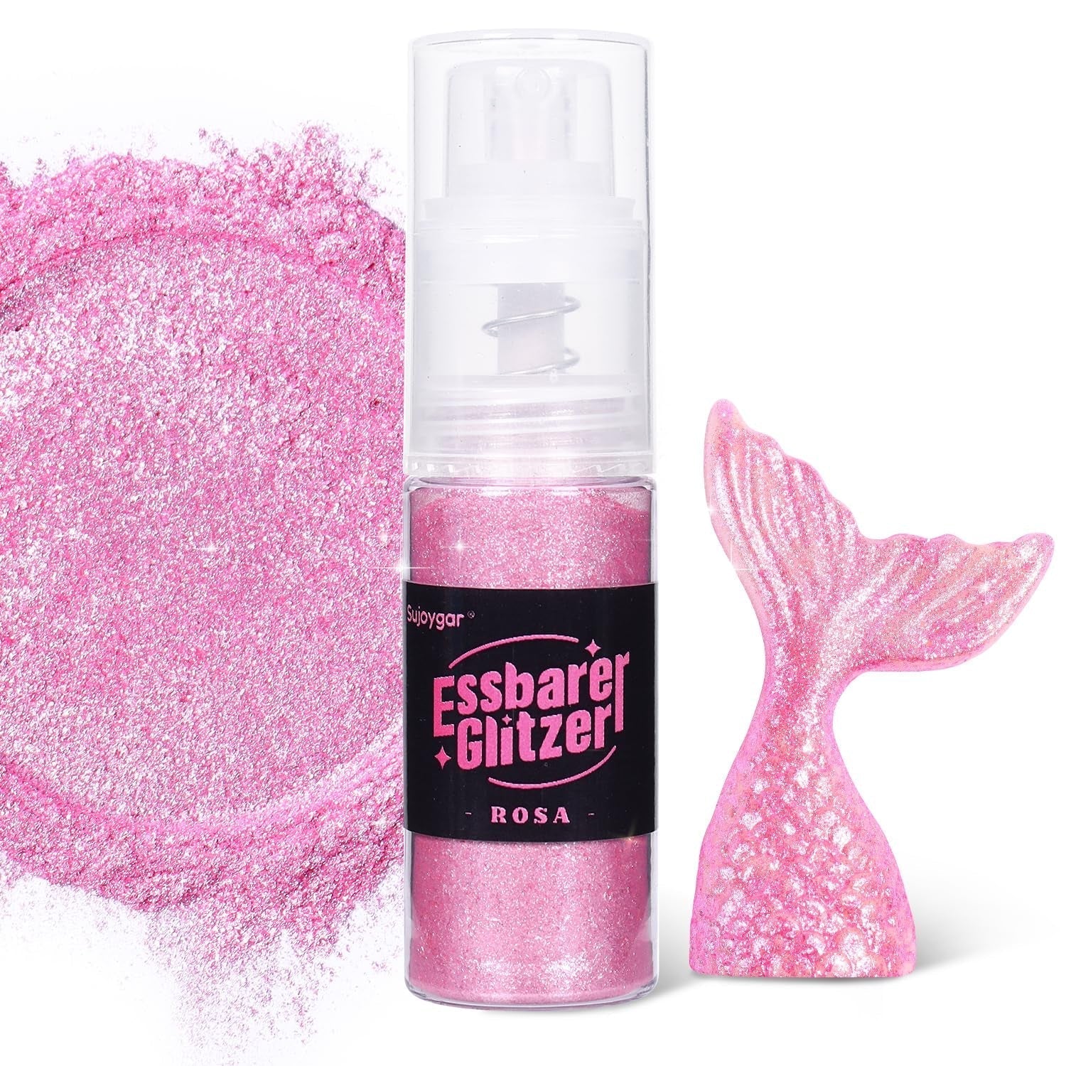 Eetbare glitter - 10G, roségouden drankglitter, eetbaar glitterpoeder, kleurstofpoeder voor levensmiddelen, goudpoeder, metallic glitterpoeder, glitterspray voor cocktails, chocolade, cakes, fondant