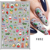 10 Blatt Nagelsticker Weihnachten Nagelaufkleber Selbstklebend Bule White Pine Tree Rentier Nail Art Sticker Decoratie Nageldesign Zubehör
