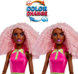 Barbie Pop Reveal Bubble Tea pop en accessoires, geurende Berry Bliss modepop met huisdier, 8 verrassingen, inclusief kleurwisselaar, opbergbeker, HTJ20