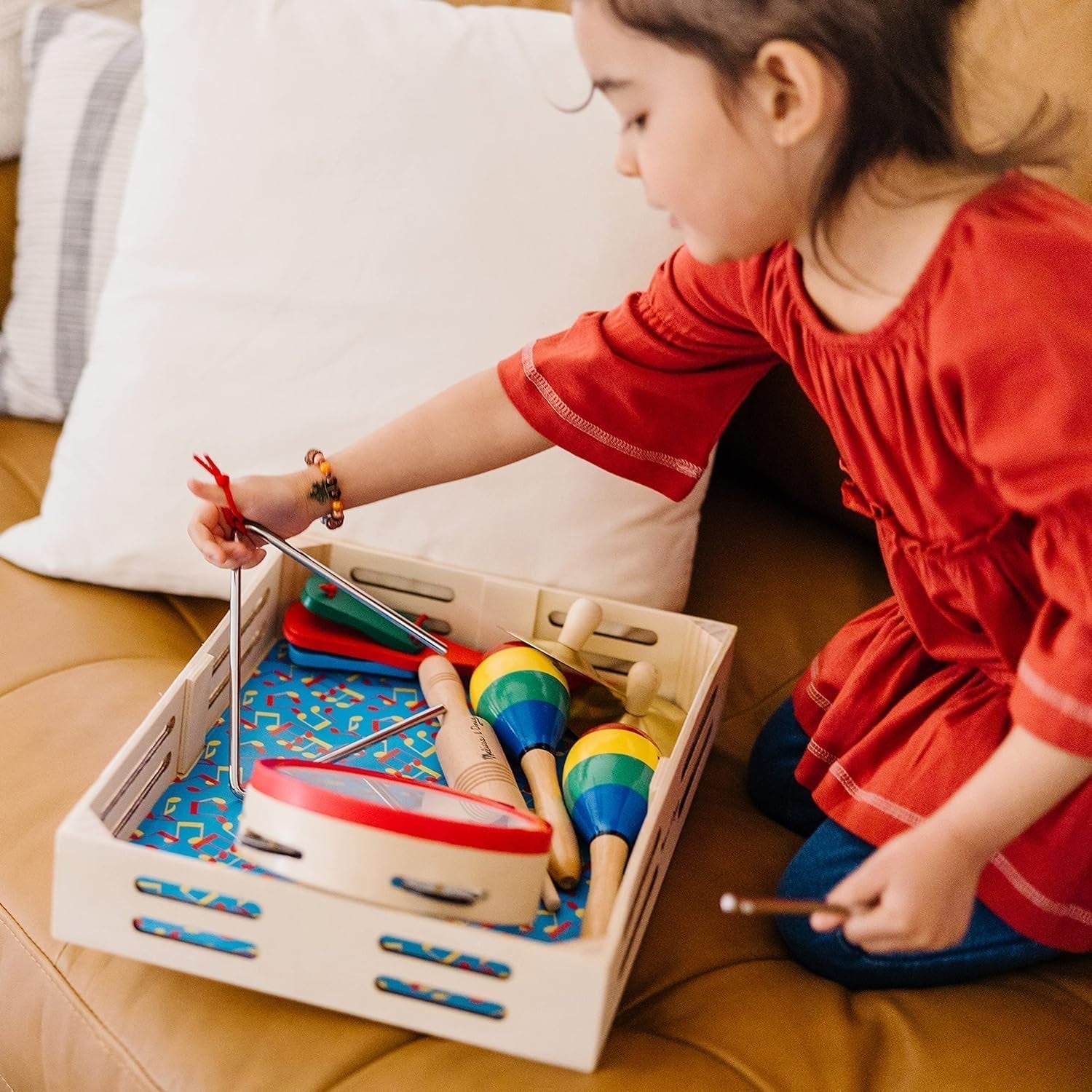Melissa & Doug Een band in een doos | Educatief speelgoed | Muzikaal speelgoed voor kinderen | 3+ | Cadeau voor jongens of meisjes Naty Shop Babyspeelgoed