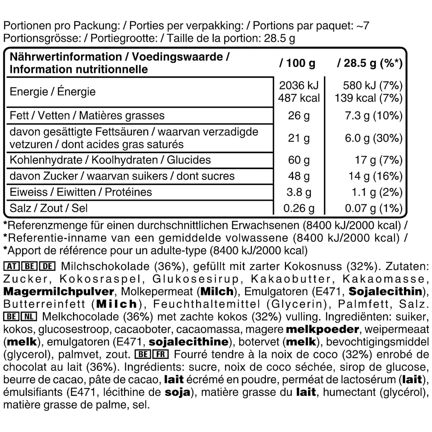 Bounty Minis Chocolade Bulkpakket, Fijne Kokos Mini Chocoladerepen, 227g, Chocolade Cadeau Idee, Chocolade Bulkpakket