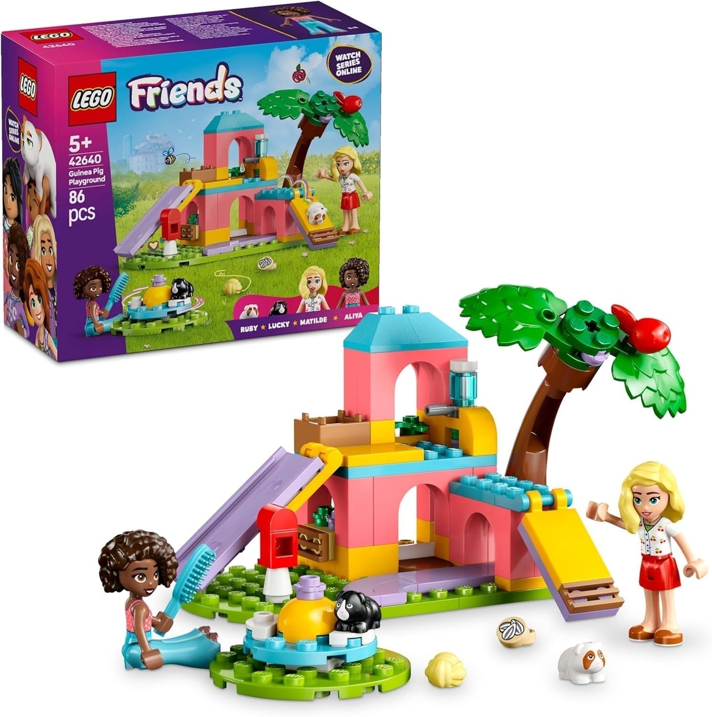 LEGO Friends Caviaspeelplaats-bouw- en fantasiespelset met 2 minifiguren en 2 dierenspeelgoed voor meisjes 5+ dierenset 42640 Bouwsets Bekijk de LEGO-Store standaardtitel