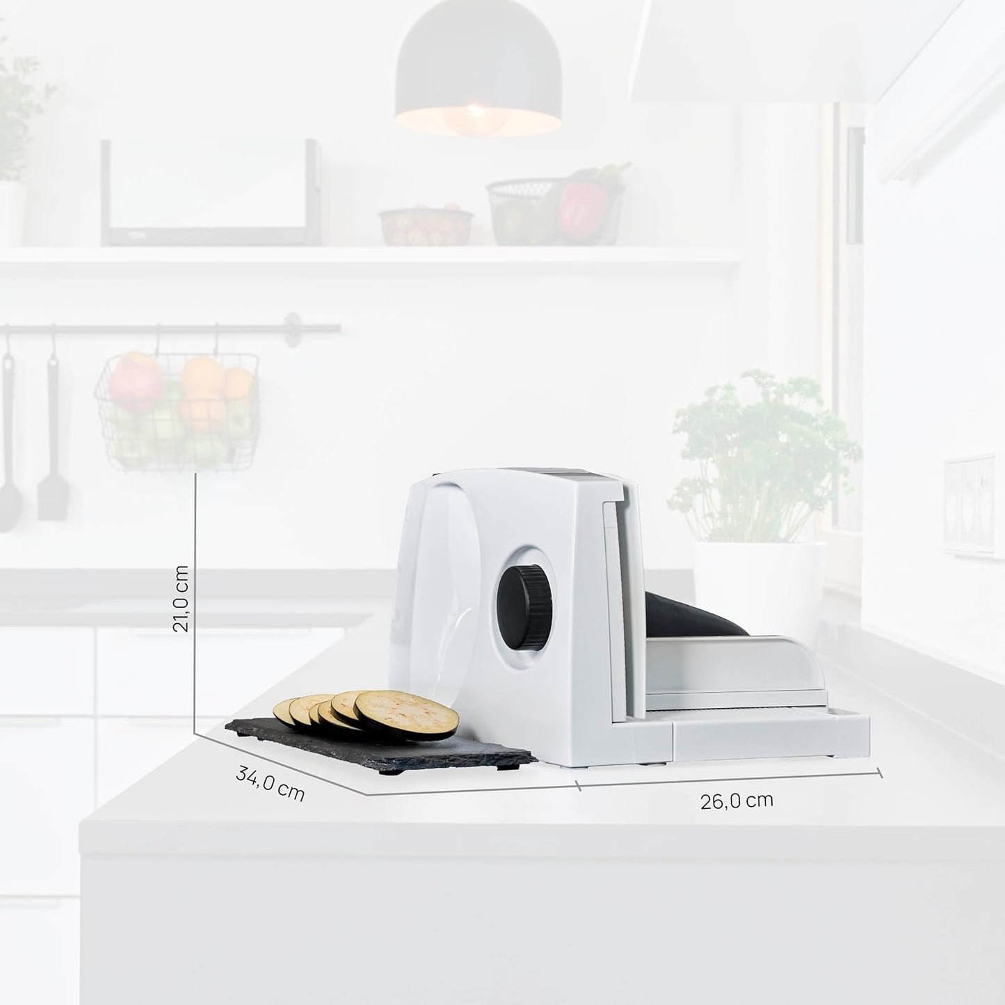 Ritter Markant 05 Multifunctionele opvouwbare elektrische broodsnijmachine en snijmachine met Eco-motor Made in Germany Versnipperaars en snijmachines Naty Shop