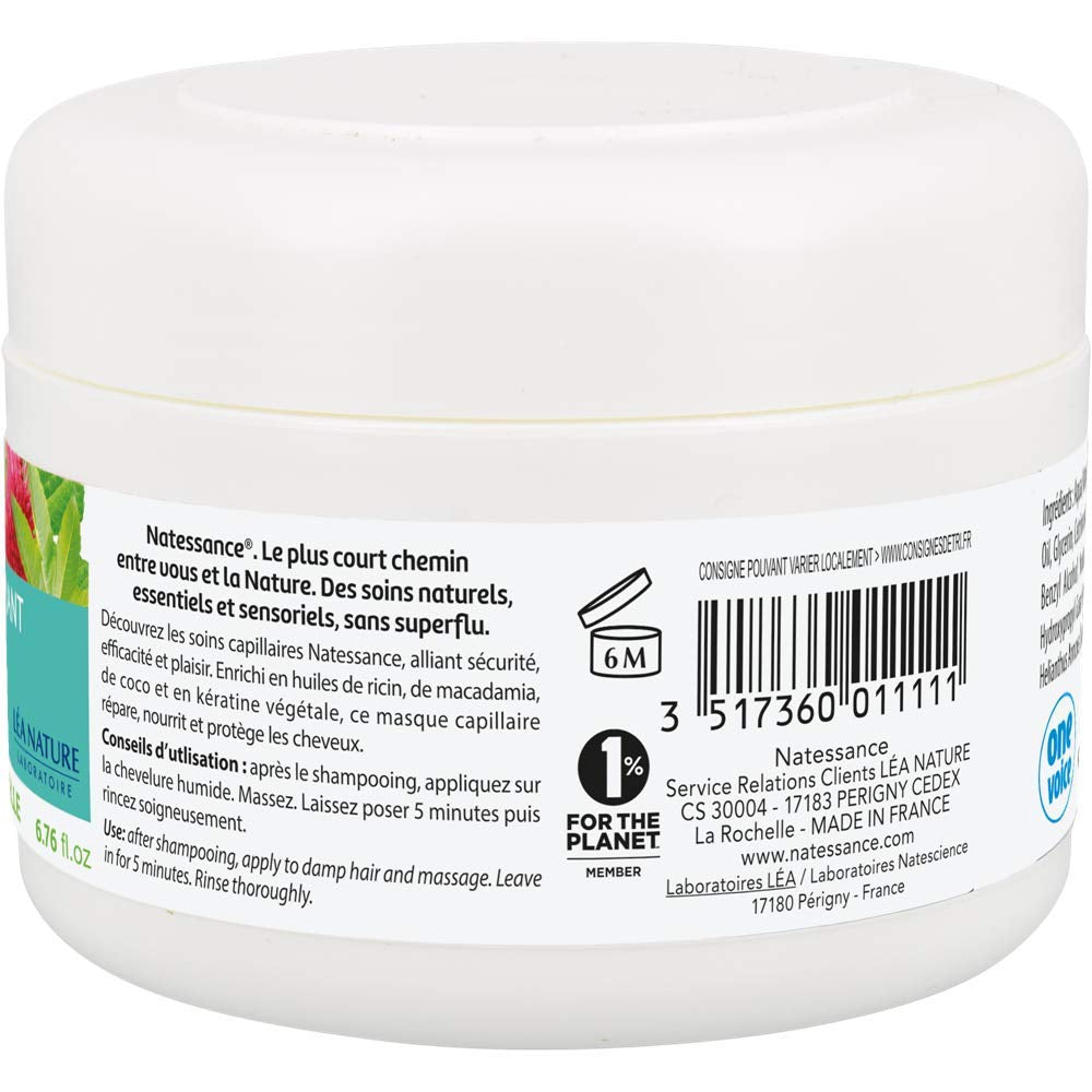Masker Sublimateur à l'Huile de Ricin et Kératine Végétale 200 ml Haarmasker Naty Shop