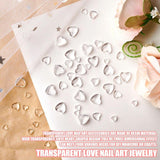 3D Heart Nail Art Charms,320 Stück Niedliche Klar Acryl Herz Nail Charms, Flatback Heart Nagel Strasssteine ​​4Mm 6Mm 8Mm Harz Nagelkunst Decoraties voor Frauen Mädchen DIY Maniküre Zubehör(4Mm 6Mm 8Mm)